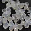 White Moonstone Facated Tear Drops Briolettes Very Rare Gemstone - Superb Quality - Reasonable Price 4 inches   Size 11-13MM